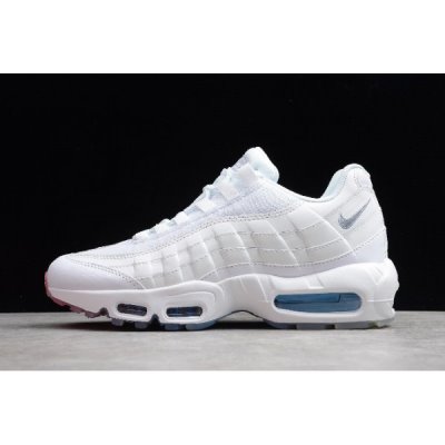 Nike Erkek Air Max 95 Beyaz / Mavi / Metal Gümüş Koşu Ayakkabısı Türkiye - HRW4L5DK